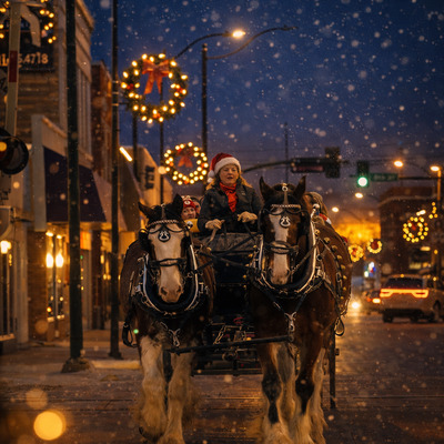 Clydesdales (1) - Christmas Magic on Main Street