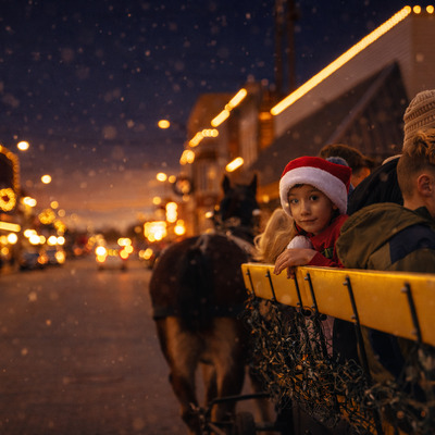Clydesdales (3) - Christmas Magic on Main Street
