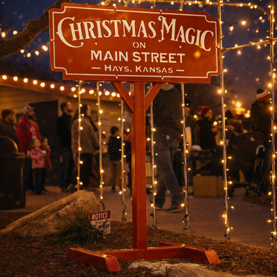 Christmas Magic on Main Street Sign