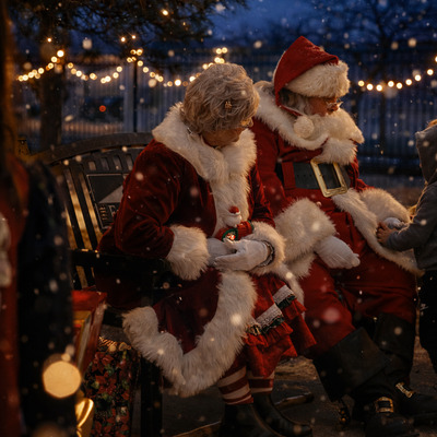 Santa and Mrs. Claus in Downtown Hays (1) - Christmas Magic on Main Street