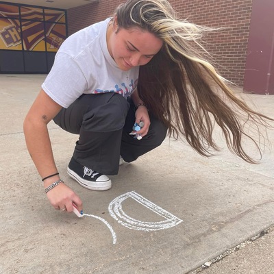 Chalk About Love with Hays High Options Youth Advisory Board Co President