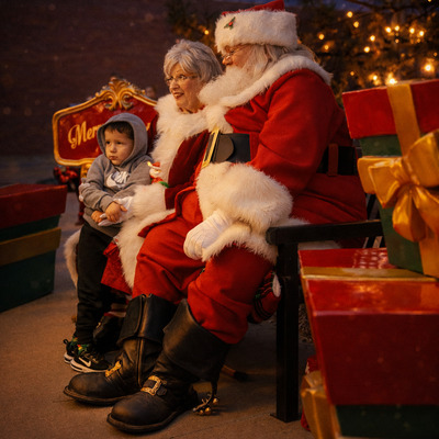 Santa and Mrs. Claus in Downtown Hays (2)